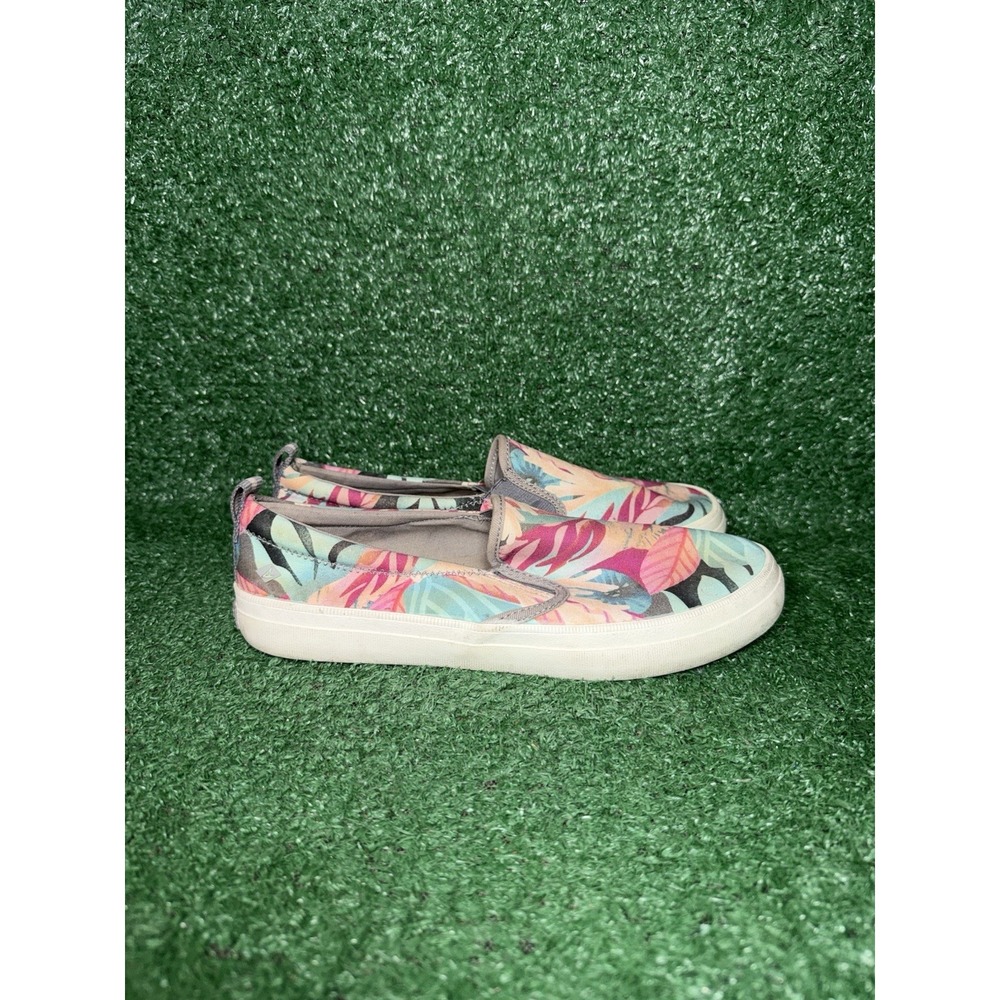 Sperry Boat Sneakers Women Size 7.5 Floral Slip On Shoes Casual Relaxed Comfort